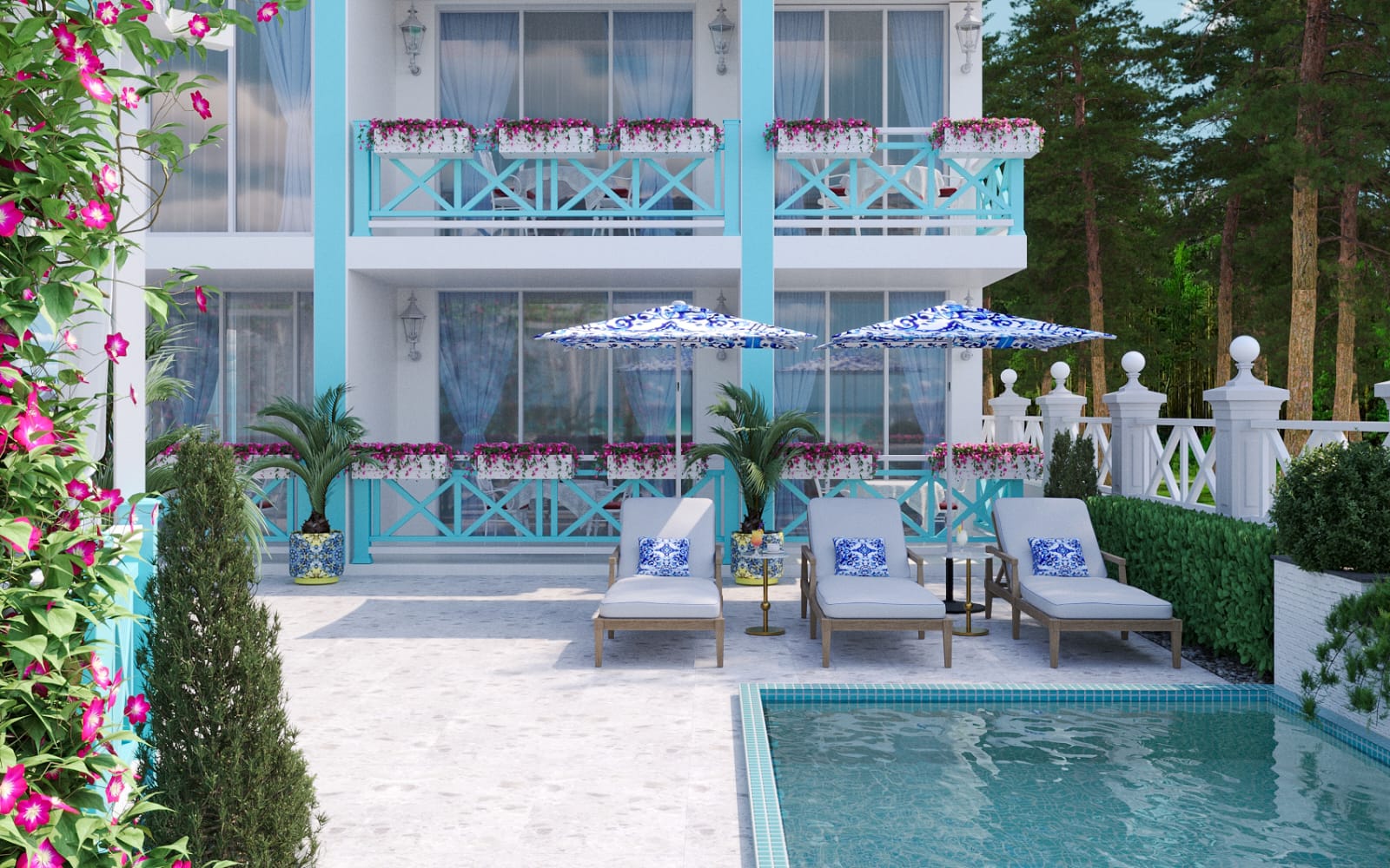 New building on the seaside