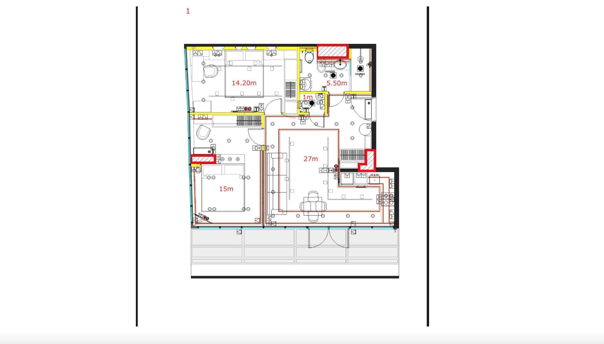 Three room apartment for sale in Batumi view
