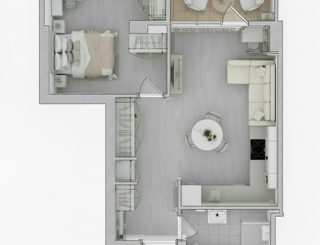 Two room apartment for sale in