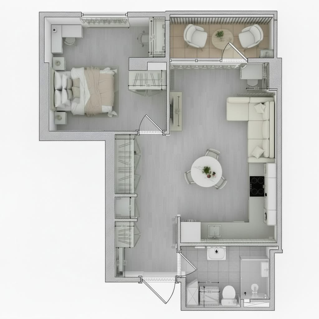 Two room apartment for sale in